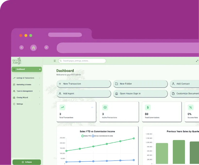 Eco Agent project screens